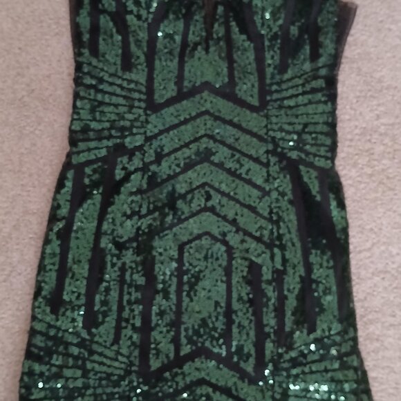 Envious Dark Green Sequin Cocktail Dress - Picture 2 of 10
